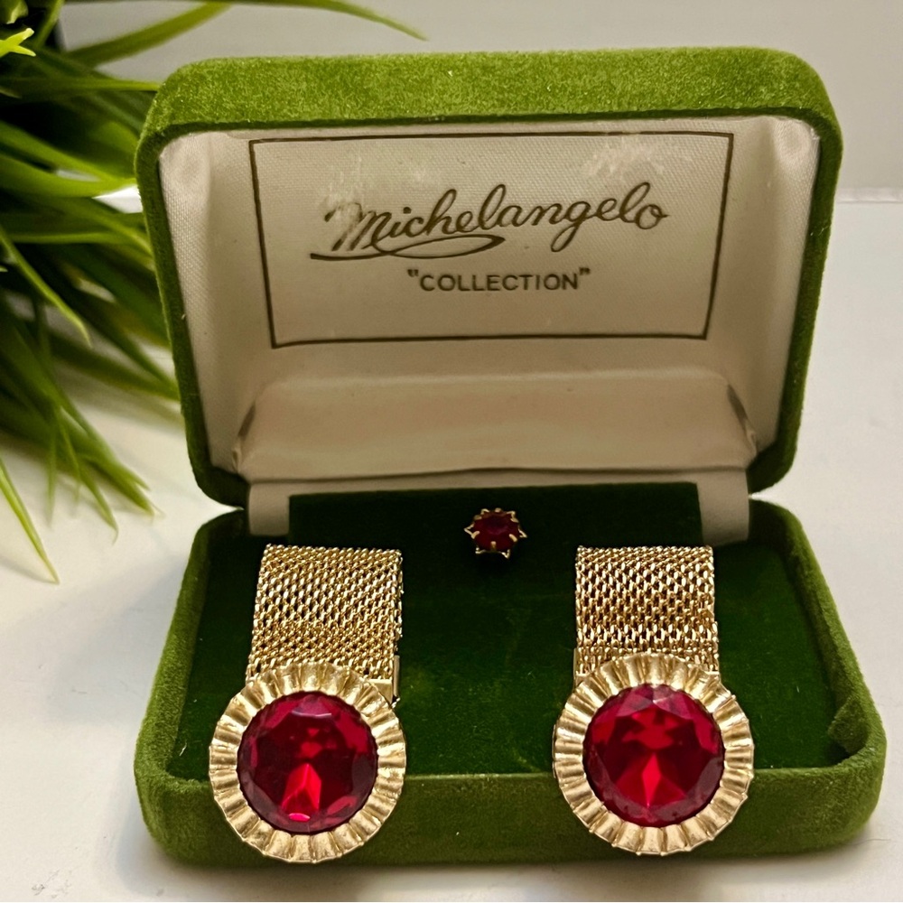 Vintage Michelangelo Collection cufflinks and tie pin sets